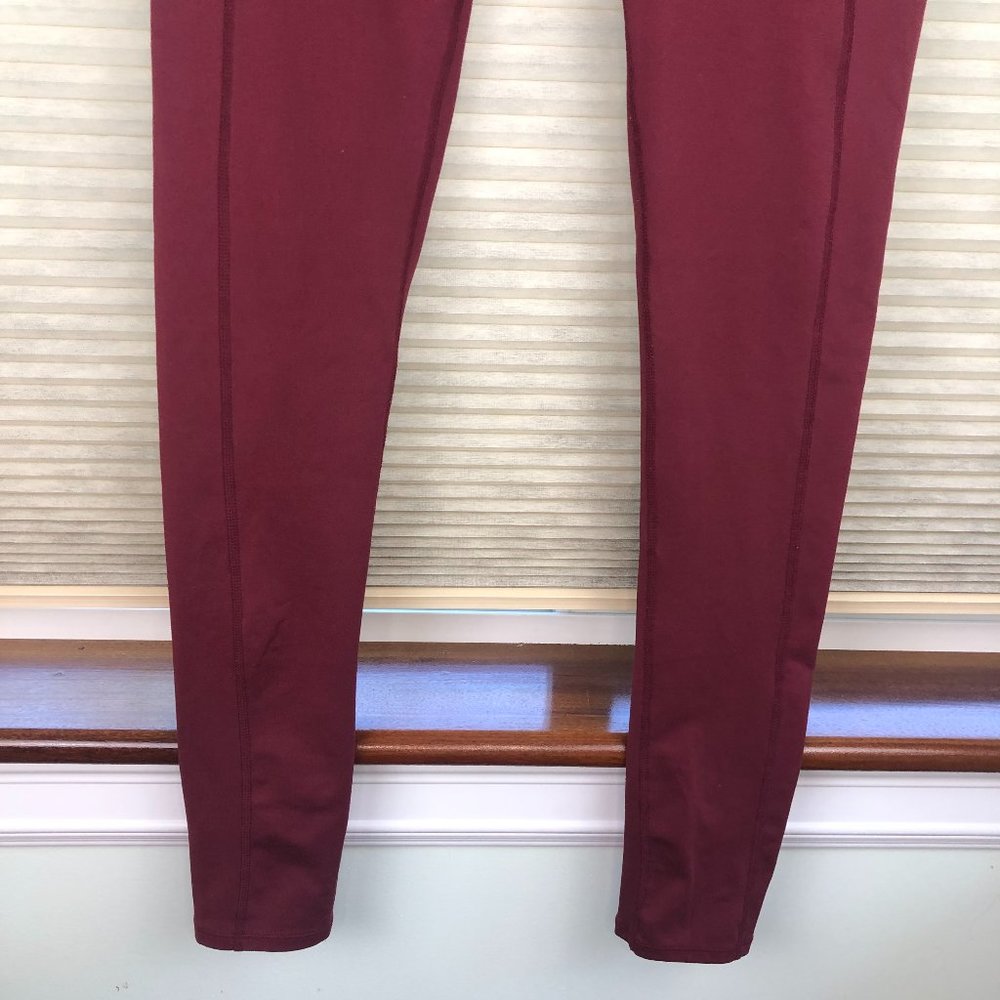 Free People Movement Good Times Ultra High Rise Extra Ling Maroon Leggings Yoga - Picture 6 of 14